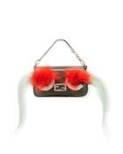 Baguette Micro Bag Bugs Crossbody Bag, Black/red