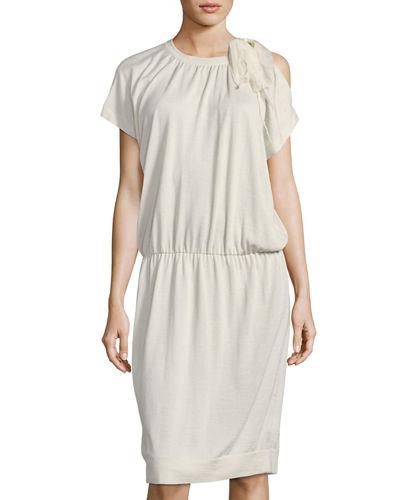 Cashmere Tie-neck Dress