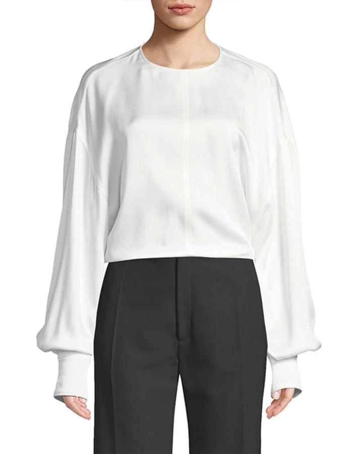 Knox Crepe Satin Tieback Blouse