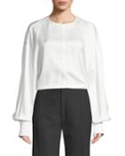 Knox Crepe Satin Tieback Blouse