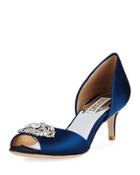 Petrina Low Embellished Pump, Navy