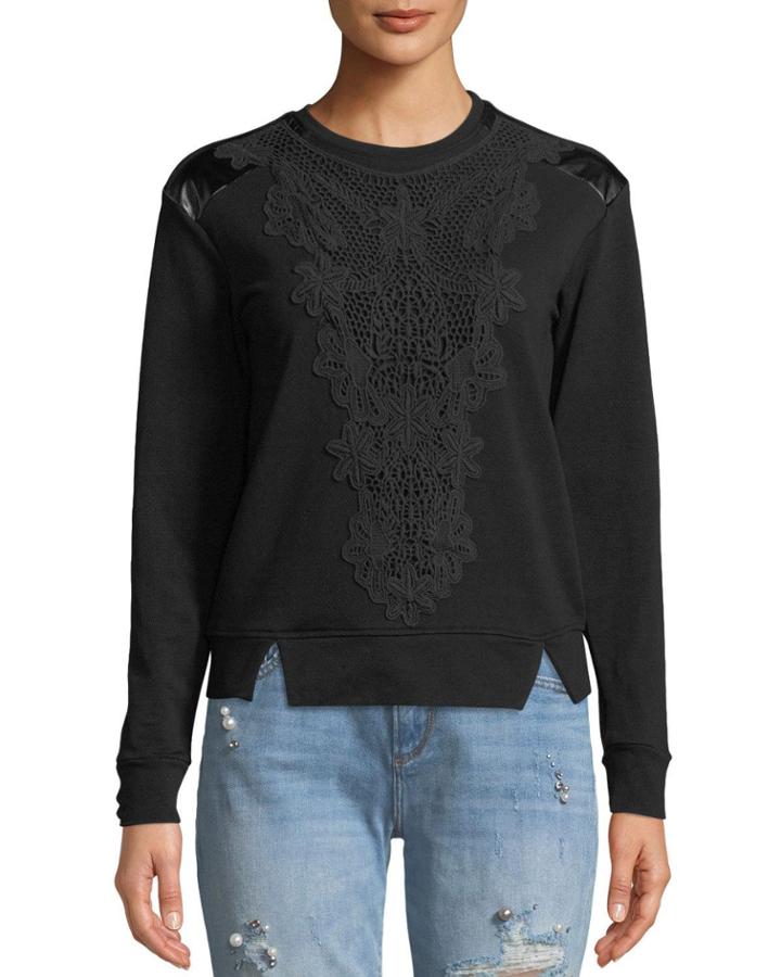 Embroidered Long-sleeve Cotton