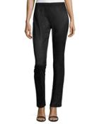 Faux-suede Legging Trouser, Black