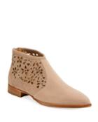 Perla Waterproof Laser-cut Ankle Booties