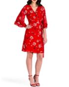 Lulu Tiered Ruffle Bell-sleeve Wrap Dress