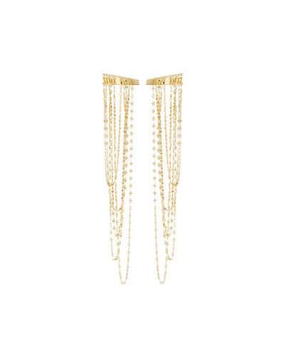 14k Gold Elite Long Draping Earrings