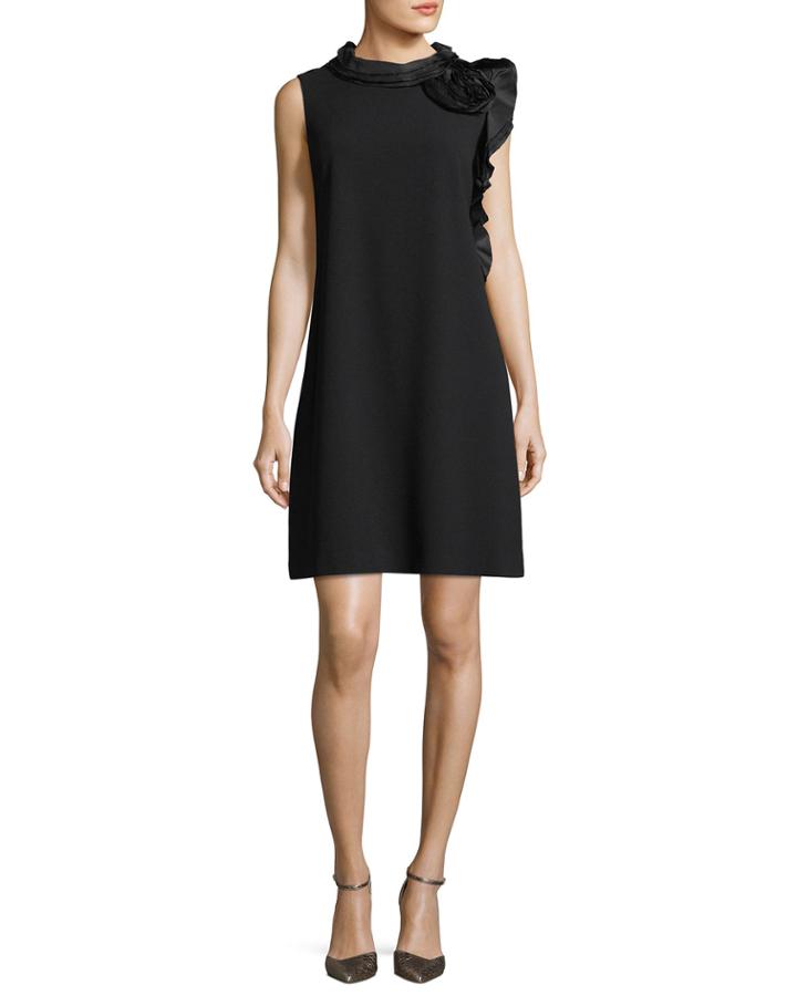 Sleeveless Asymmetric Ruffle Mini Cocktail Dress