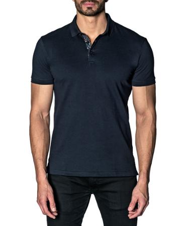 Semi-fitted Floral-revers Pique Polo