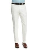 Gregory Flat-front Cotton Trousers