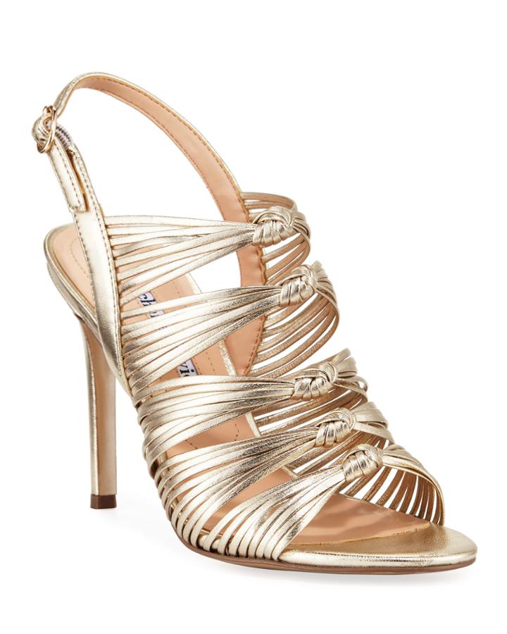 Crest Knotted Metallic Slingback