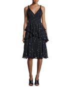 Metallic Chiffon Tiered