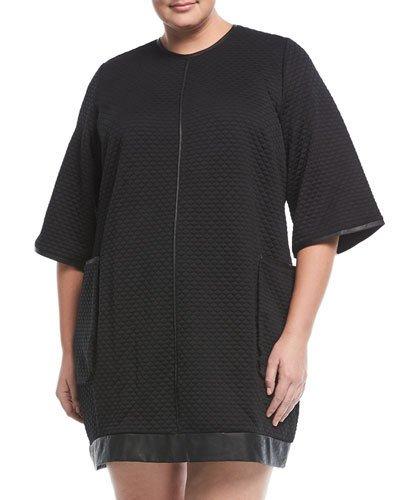 Quilted Cocoon Shift Dress,