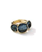 Lollipop&reg; 18k 3-stone Ring In London Blue Topaz