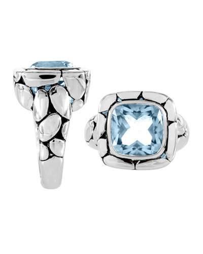Kali Square Blue Topaz Ring,