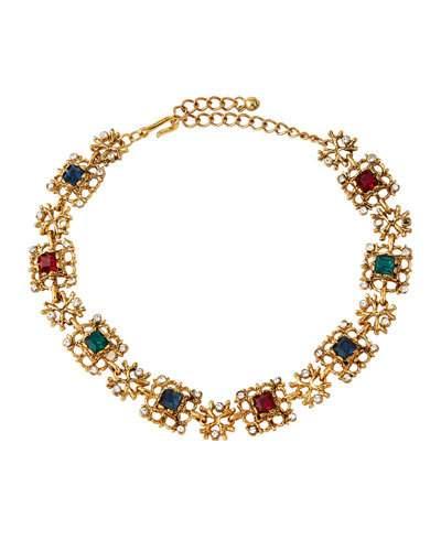 Multicolor Crystal Collar Necklace