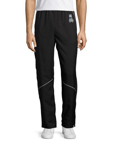 Straight-leg Mesh-paneled Track Pants