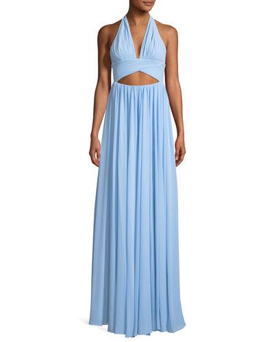 Alija Cutout V-neck Gown