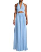 Alija Cutout V-neck Gown