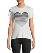 Striped Heart Graphic Tee