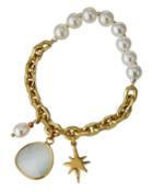 Half-pearl Chain Bracelet