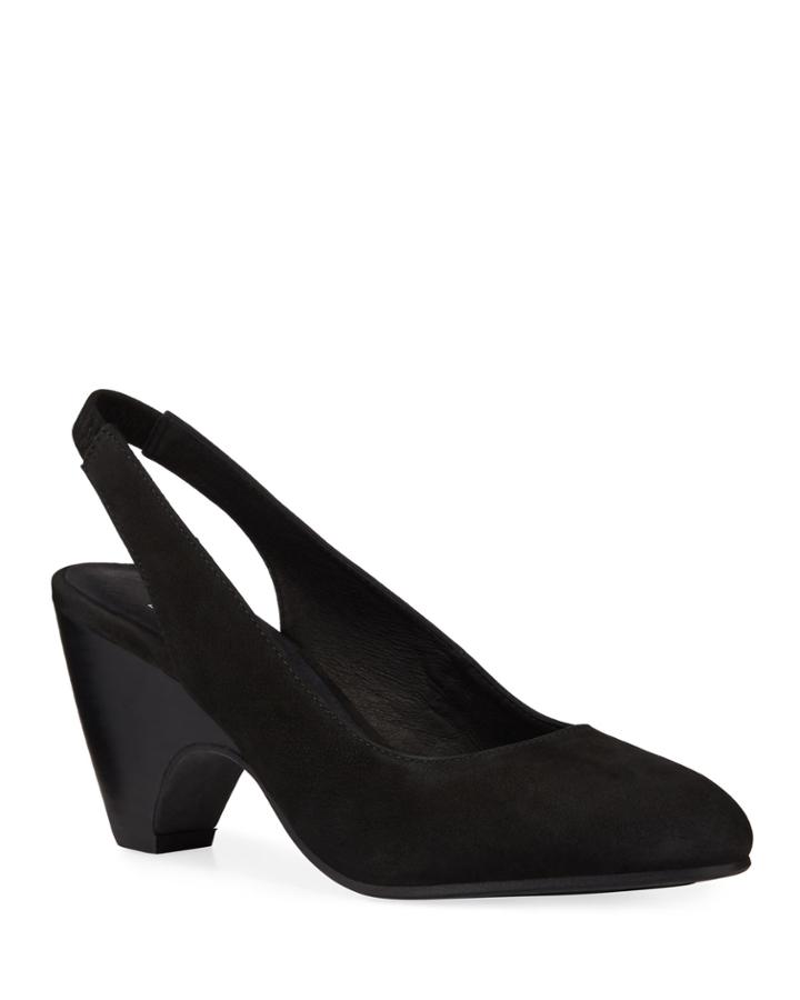 Milla Tapered-heel Nubuck Pumps