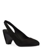 Milla Tapered-heel Nubuck Pumps