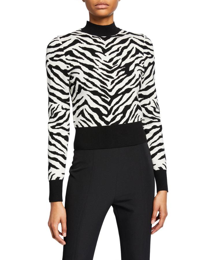 Lola Animal-print Mock-neck
