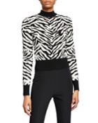 Lola Animal-print Mock-neck