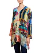 Gigi Printed Velvet Tunic