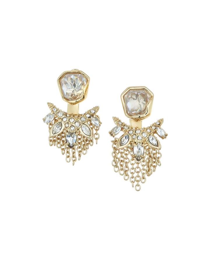 Crystal Kite Chain Drop Earrings