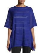 Lauren 3/4-sleeve Eyelet Tunic, Celestial Blue