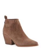 Lasso Suede Western Ankle Booties