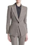 Mini-herringbone Peak-lapel Blazer