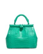 Nancy Gonzalez Crocodile Small Knotted Tote Bag, Green, Women's, Green E68