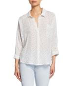 Marie Star-print High-low Top