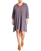 Marjan Embroidered Cotton Tunic Dress,