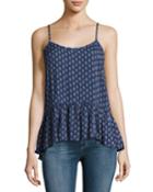 Madelyn Printed Tank Top, Blue