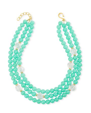 3-strand Chrysoprase Jade Necklace
