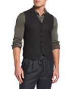 Wool-cashmere Twill Waistcoat