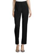 Front-zip Straight-leg Pants