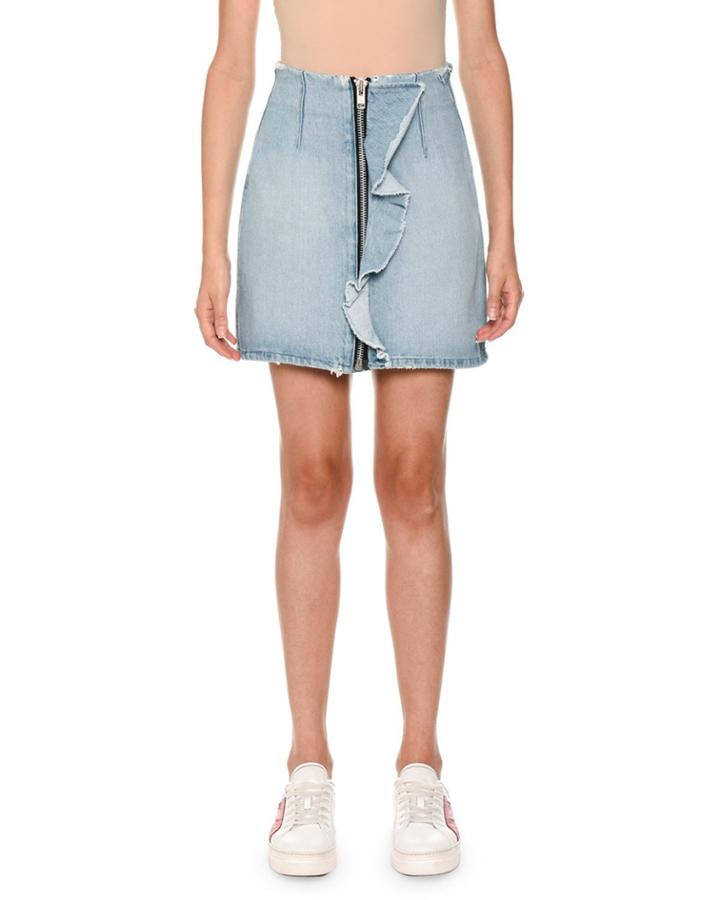 Zip-front Denim