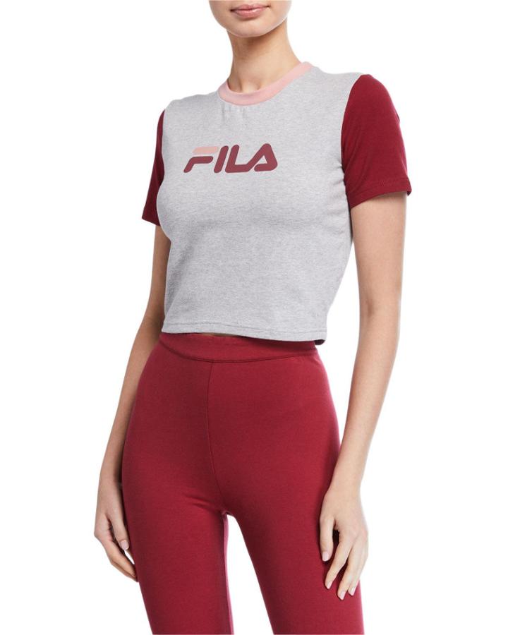 Anna Logo Contrast Cropped Tee