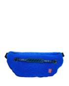 Men's Medium Lamb-shearling Belt Bag/fanny Pack, Blue