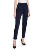 Milano Knit Slim Ankle Pants With Pockets