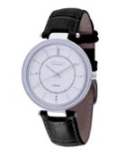 Ballrup Quartz Diamond Black Leather