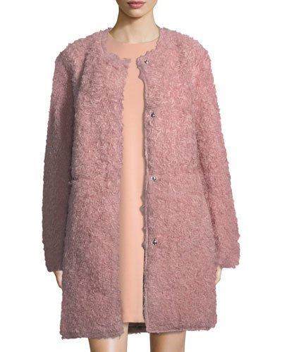 Reversible Curly Faux-fur Coat