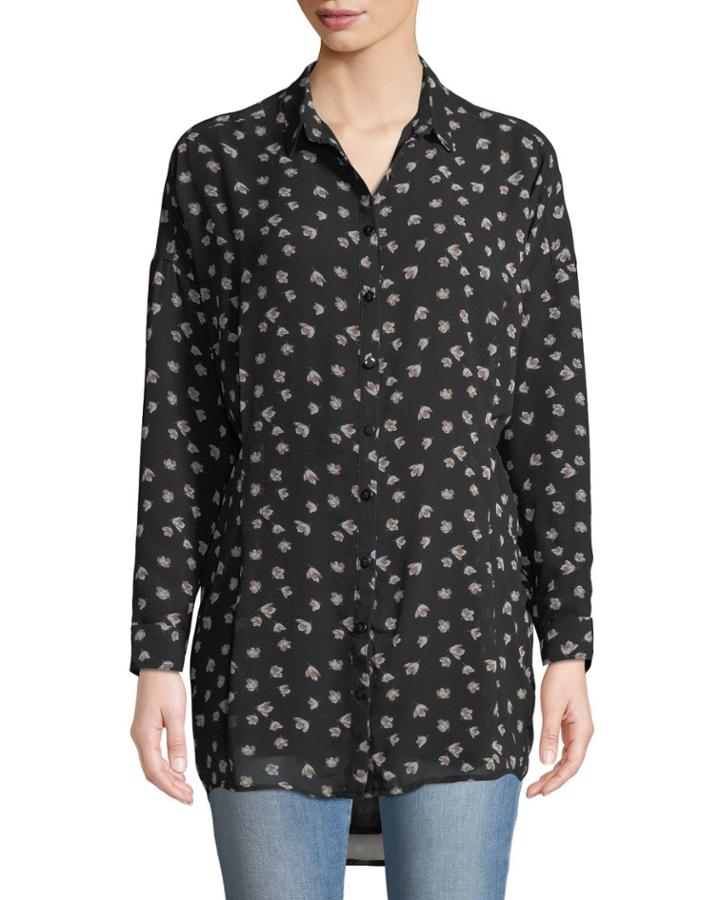 Floral Print Button-front