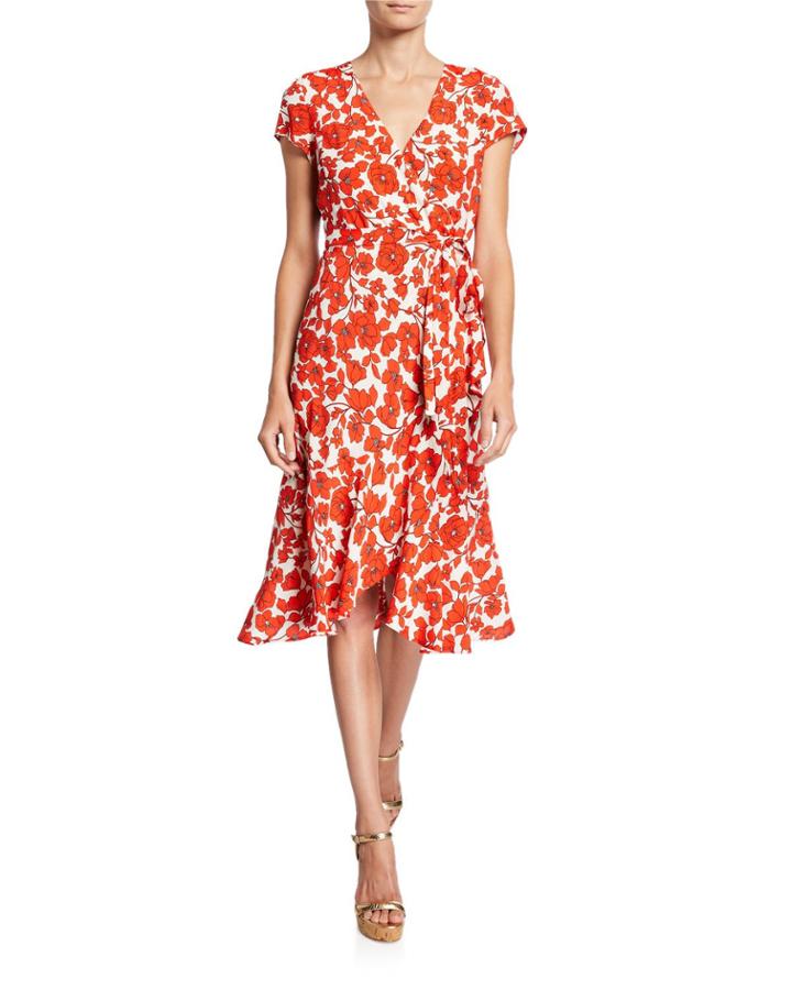 Fiesta Floral Faux Wrap Dress