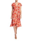 Fiesta Floral Faux Wrap Dress