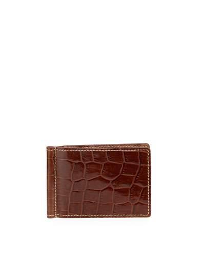 Boxed Bifold Leather Wallet, Cognac